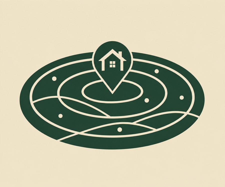 Illustration of Valley-Wide Appraisal Services' coverage radiating from its Elk Grove home base